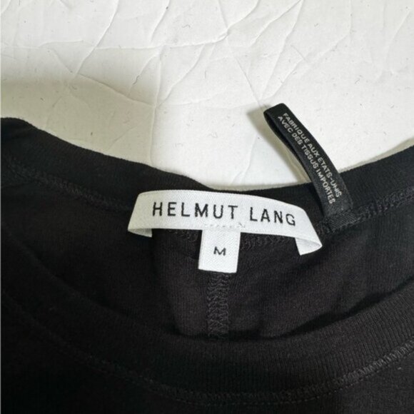 Helmut Lang Cashmere Cotton Cuff Crew Neck Knit Top T Shirt Minimalist Soft M - Picture 6 of 13